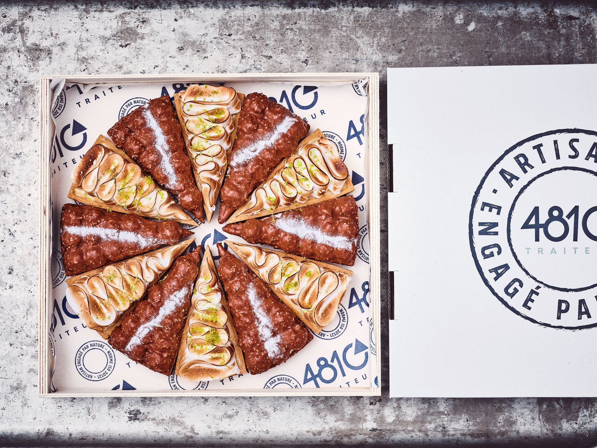 CAISSETTE PARTS DE TARTES ASSORTIES Gourmet Urbain