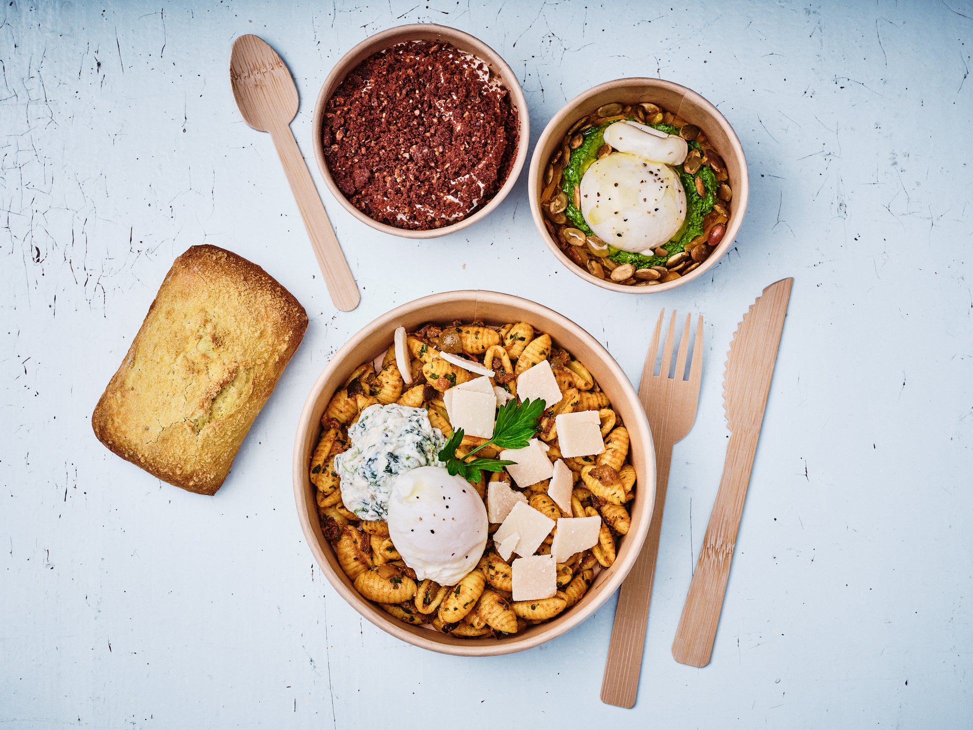 L’œuf poché, gnochetti ricotta épinard