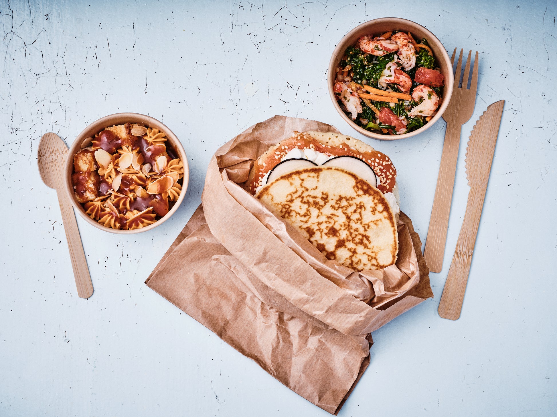 Le blinis saumon fumé, raifort yuzu