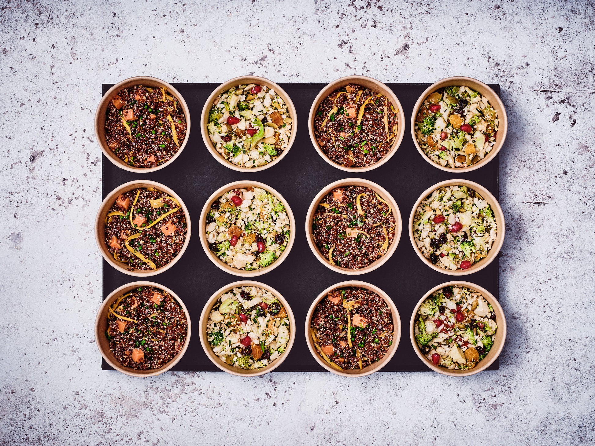 PLATEAU DUO VEGETAL 12 Salades individuelles