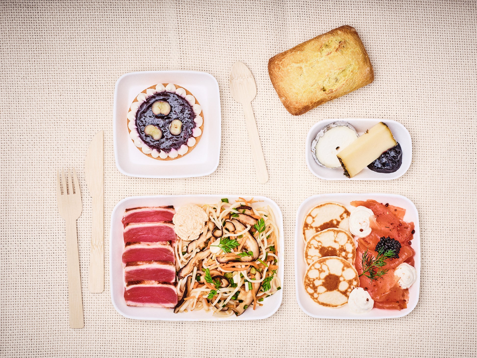 Le saku de thon, pad thai aux shiitakés